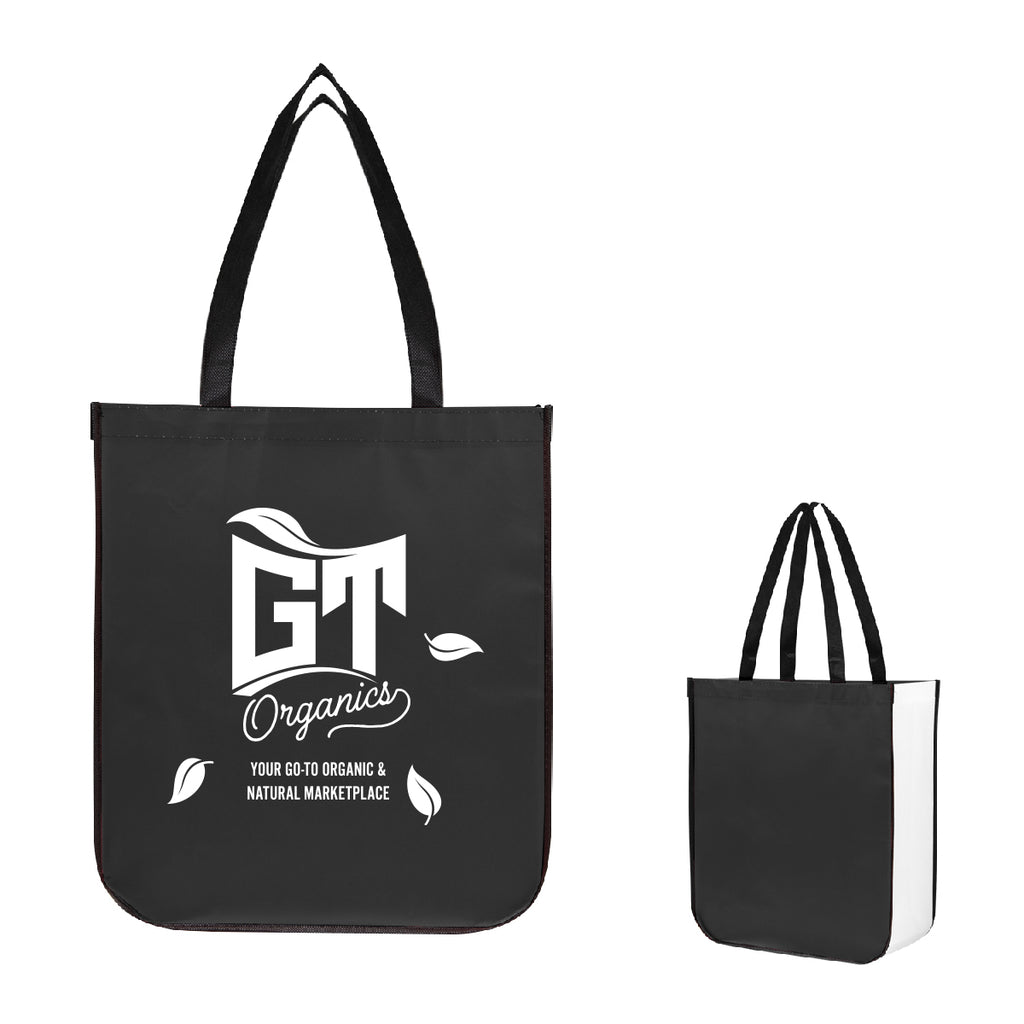Jumbo Lola Laminated Tote Bag in Recycled PET - Black - Silk Screen