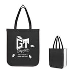 Jumbo Lola Laminated Tote Bag in Recycled PET - Black - Silk Screen