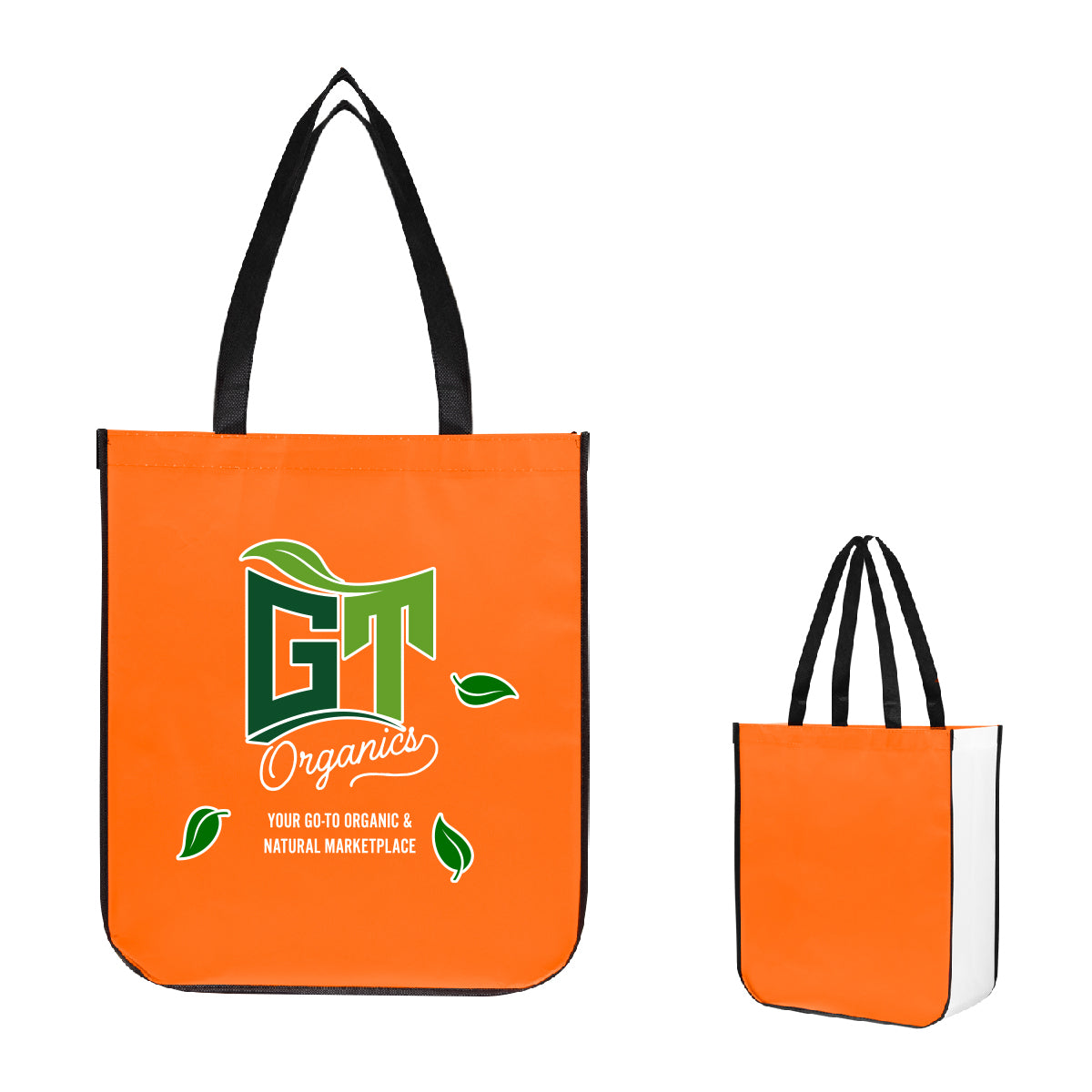 Jumbo Lola Laminated Tote Bag in Recycled PET - Orange - Colorbrite