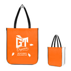 Jumbo Lola Laminated Tote Bag in Recycled PET - Orange - Silk Screen