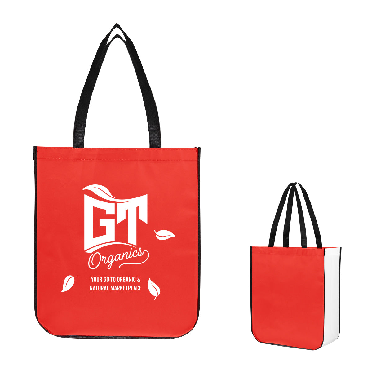 Jumbo Lola Laminated Tote Bag in Recycled PET - Red - Silk Screen