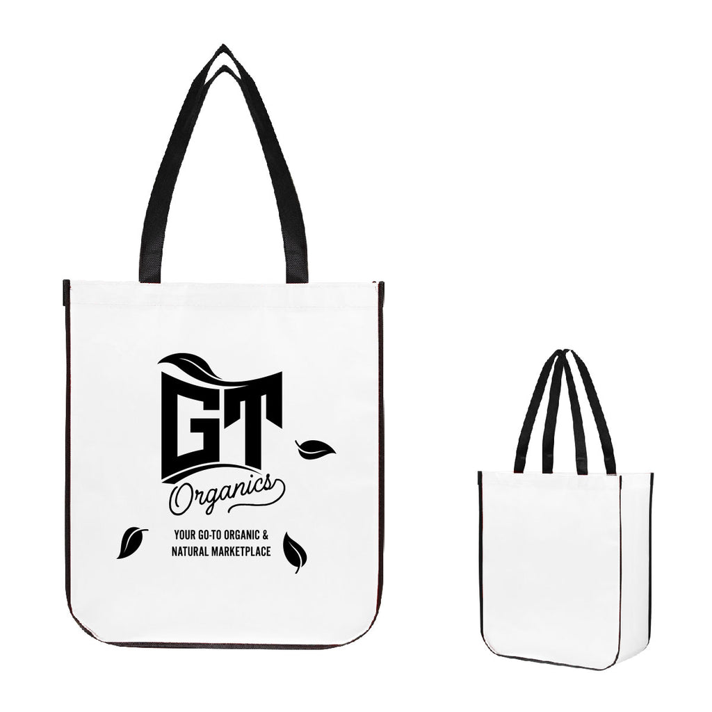 Jumbo Lola Laminated Tote Bag in Recycled PET - White - Silk Screen