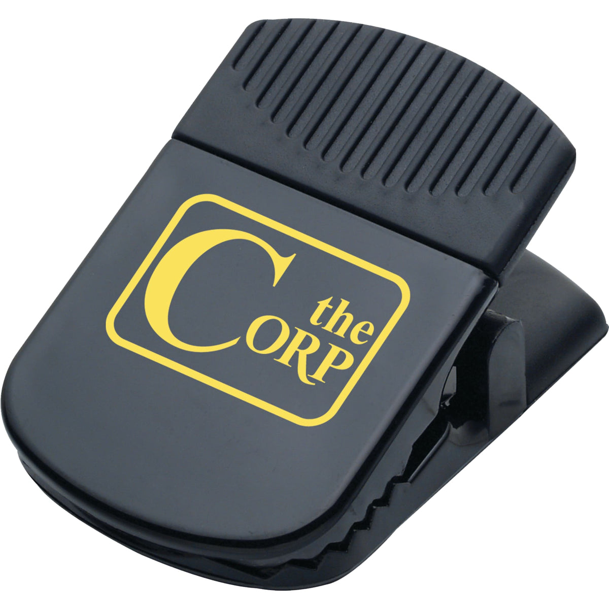 Jumbo Magnetic Clip with Rubber Grip - Black - Front