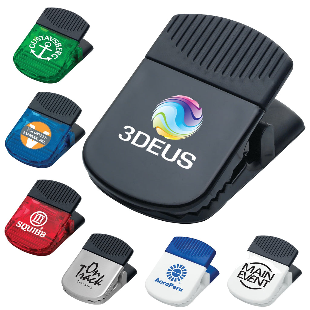Jumbo Magnetic Clip with Rubber Grip Full Color - Black - Photo