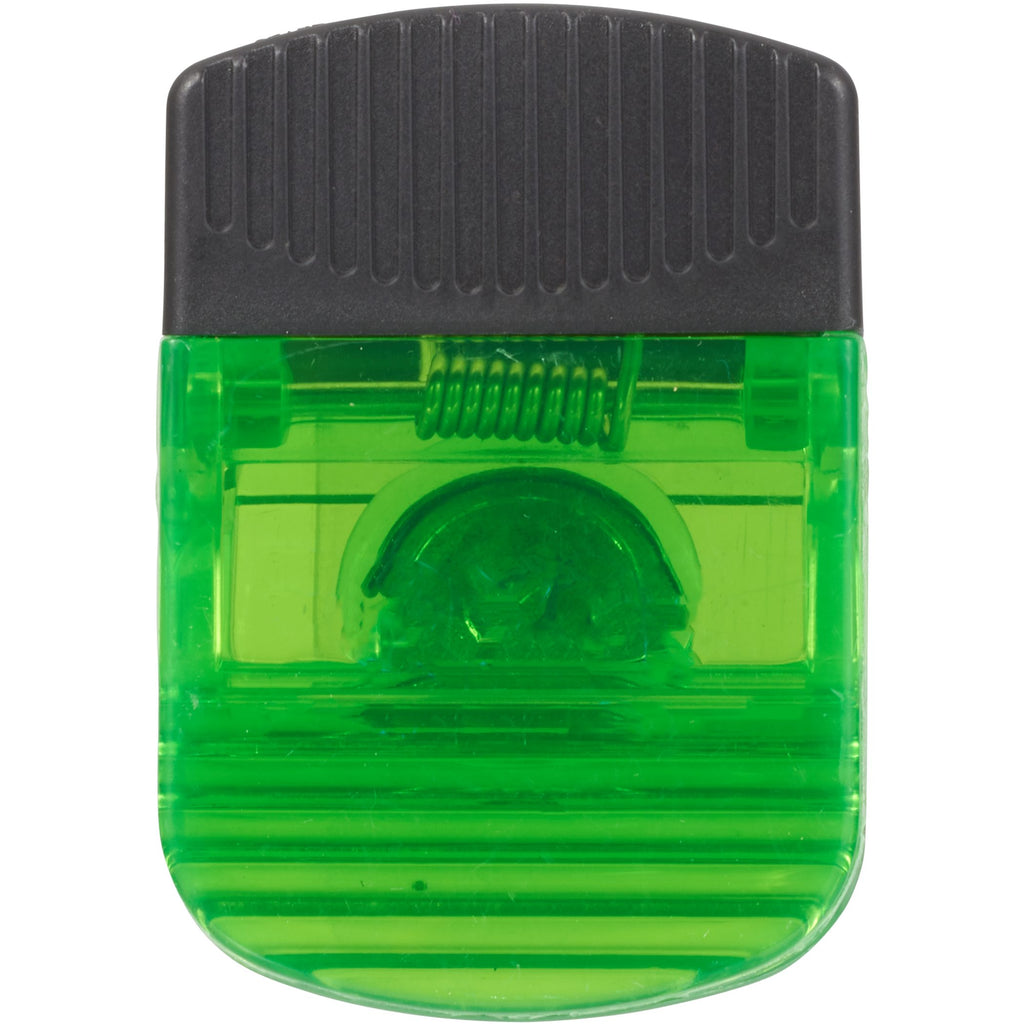 Jumbo Magnetic Clip with Rubber Grip - TrGrn - Front