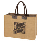 Jumbo Tote Bag in Jute - Silk Screen