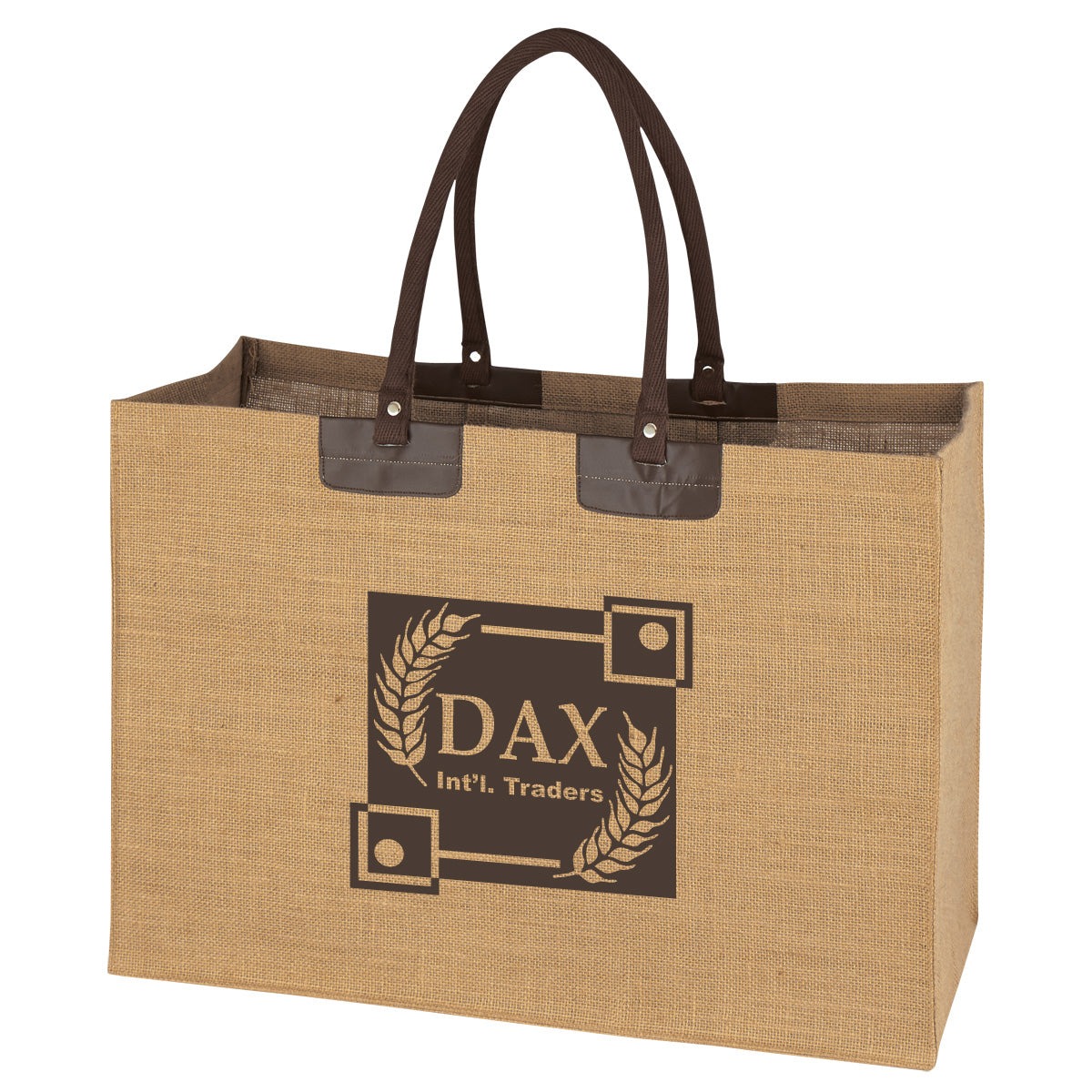 Jumbo Tote Bag in Jute - Silk Screen