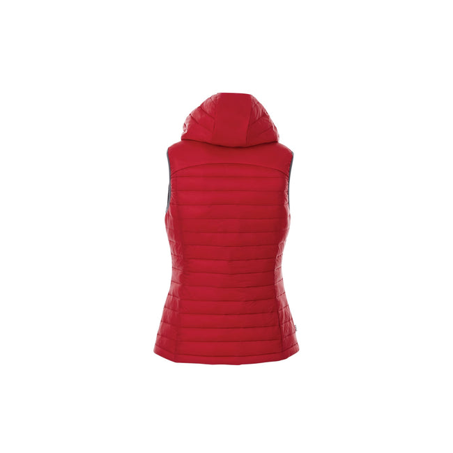 Junction Hooded Packable Puffer Vest for Women Embroidery