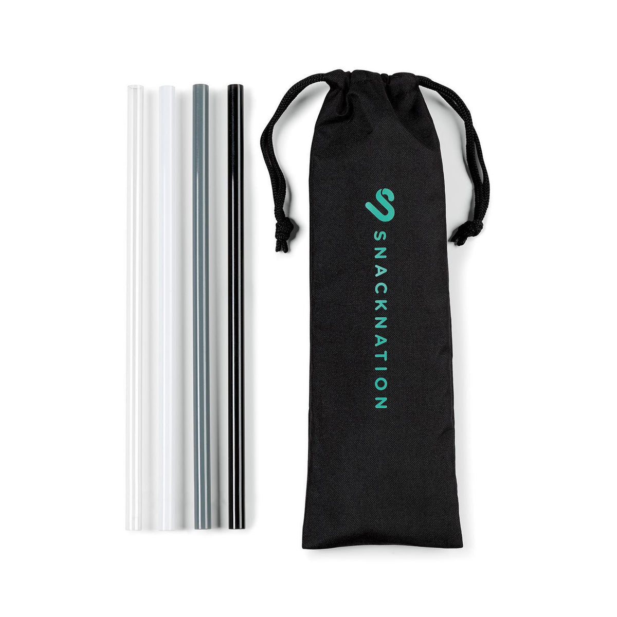 Juniper Reusable Tritan Straws, Set of 4 - Black - View 2