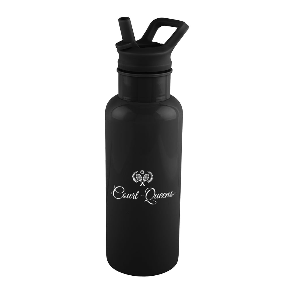 Justin Bottle in Recycled PET, 20 oz - Black - Silk Screen