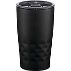 K Mini Geometric Insulated Tumbler, 14 oz - Black - Back