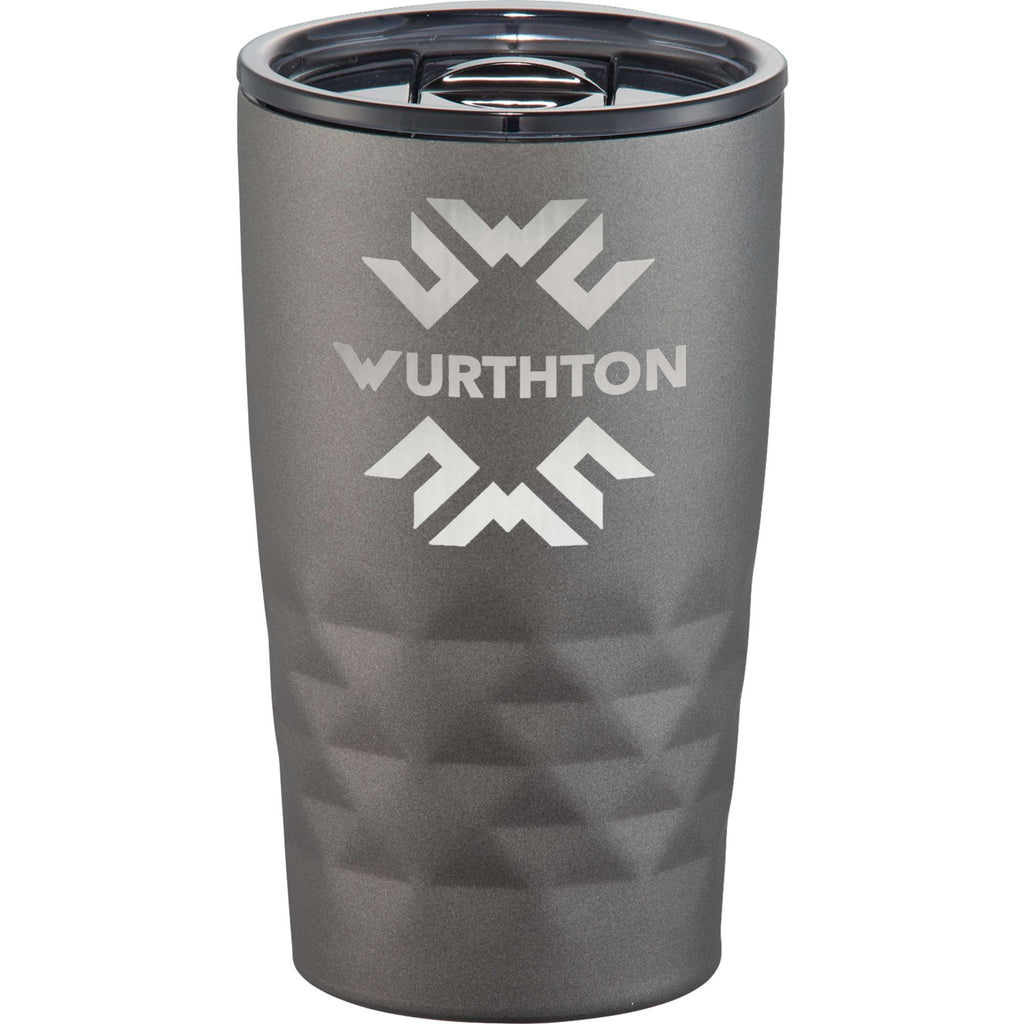 K Mini Geometric Insulated Tumbler, 14 oz - Charcoal - Front