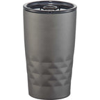 K Mini Geometric Insulated Tumbler, 14 oz Laser Engraving - Charcoal - Back