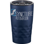 K Mini Geometric Insulated Tumbler, 14 oz - Navy - Front