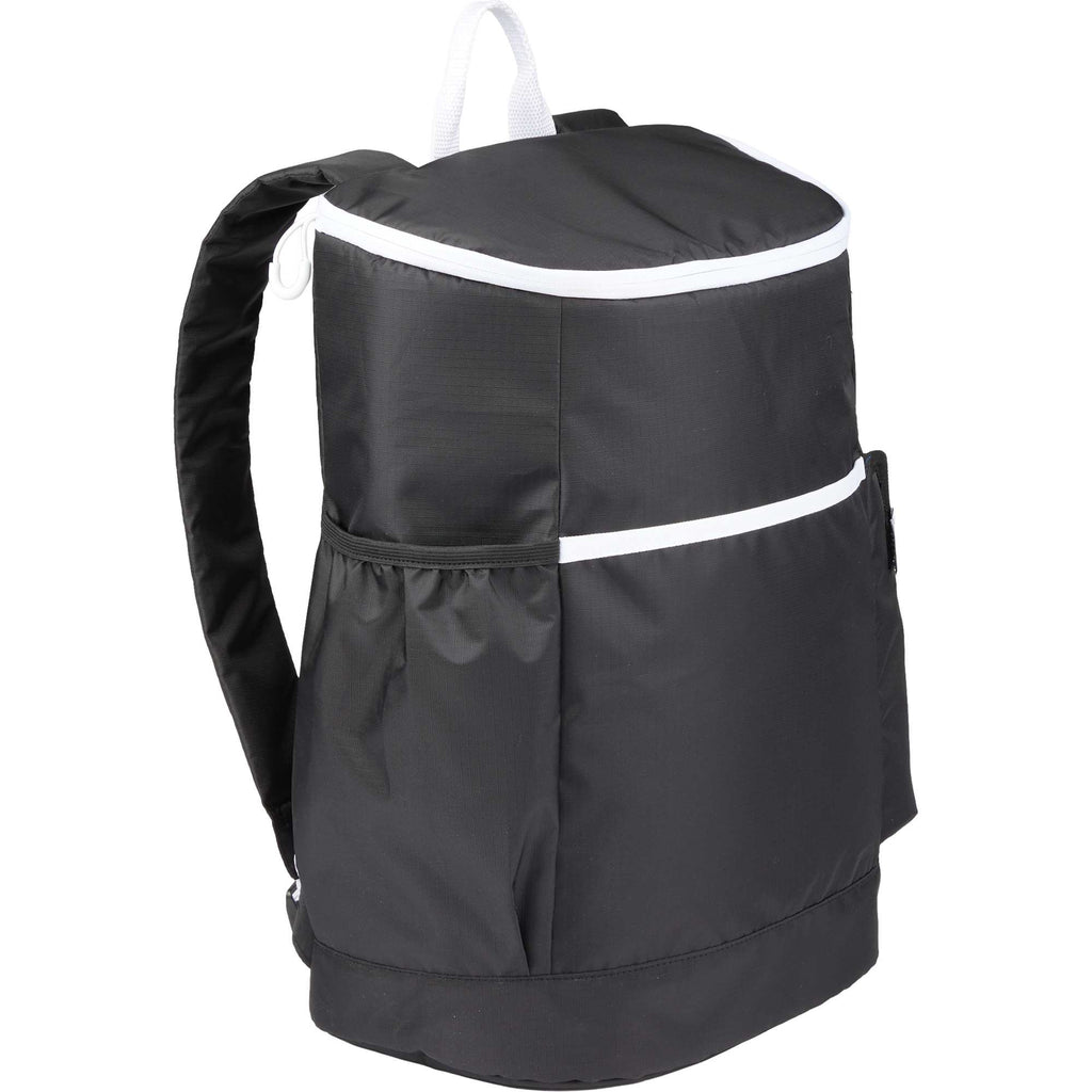 Kade Recycled Backpack Cooler for 24 Cans - Black - Right Angle