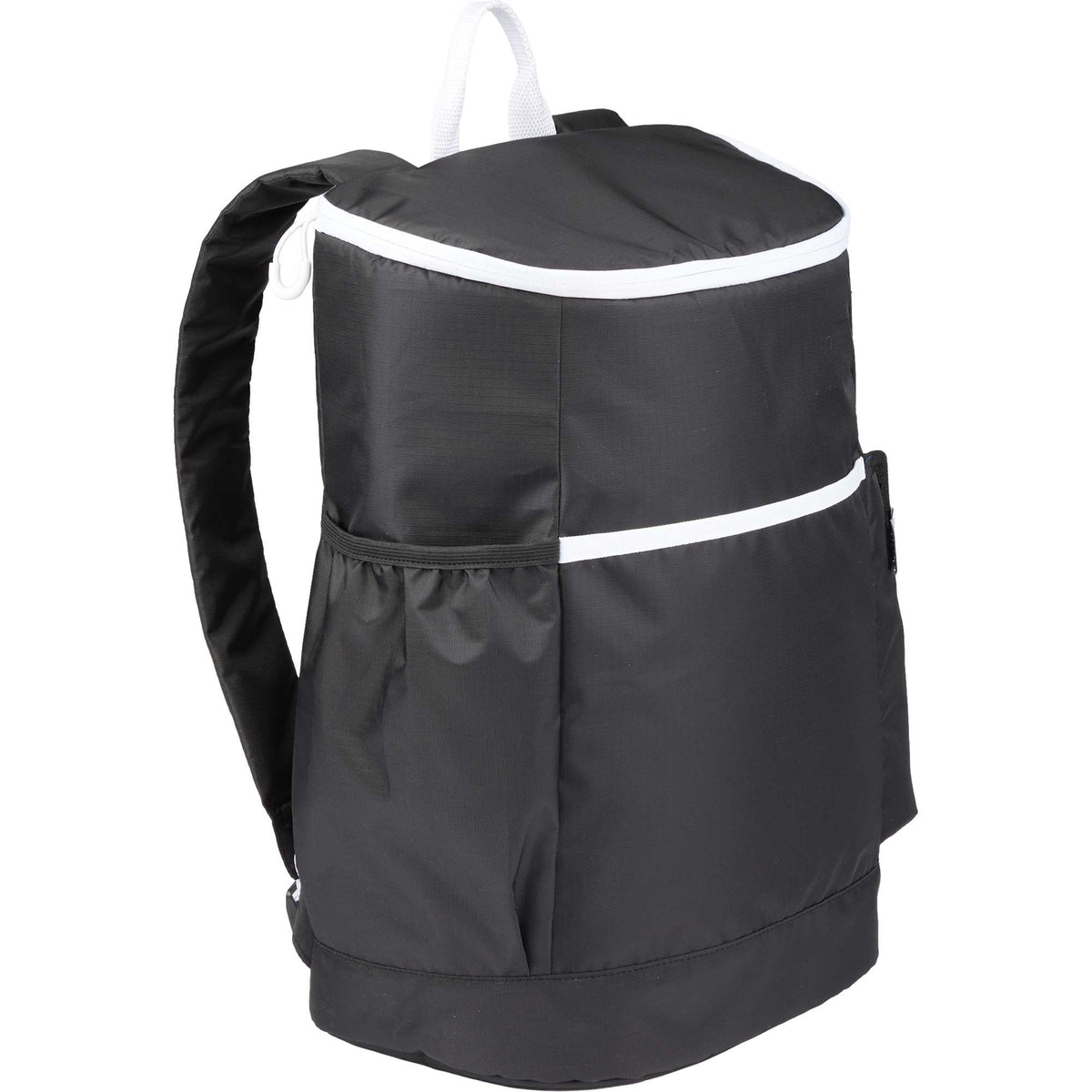 Kade Recycled Backpack Cooler for 24 Cans - Black - Right Angle