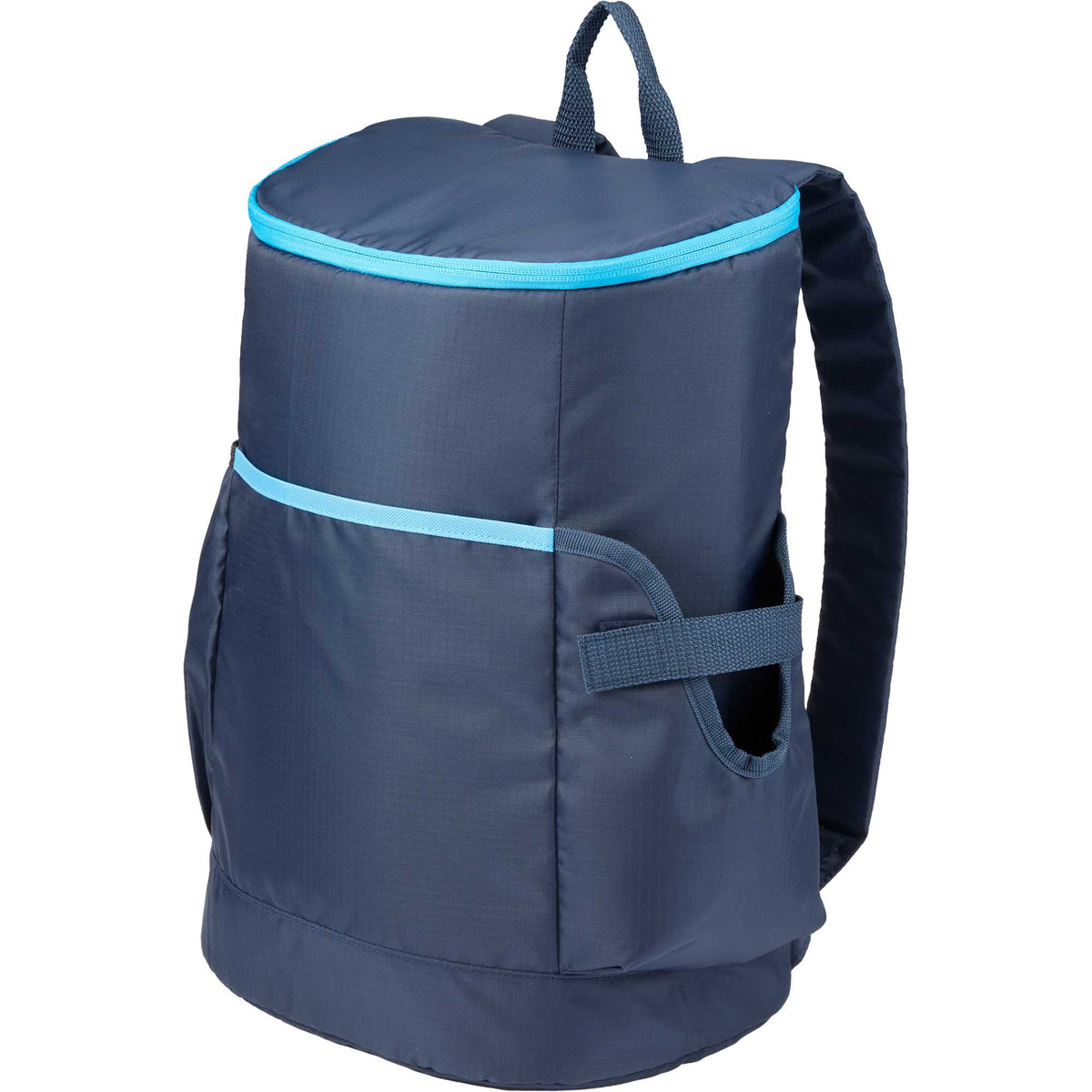 Kade Recycled Backpack Cooler for 24 Cans Embroidery - Navy - Left Angle