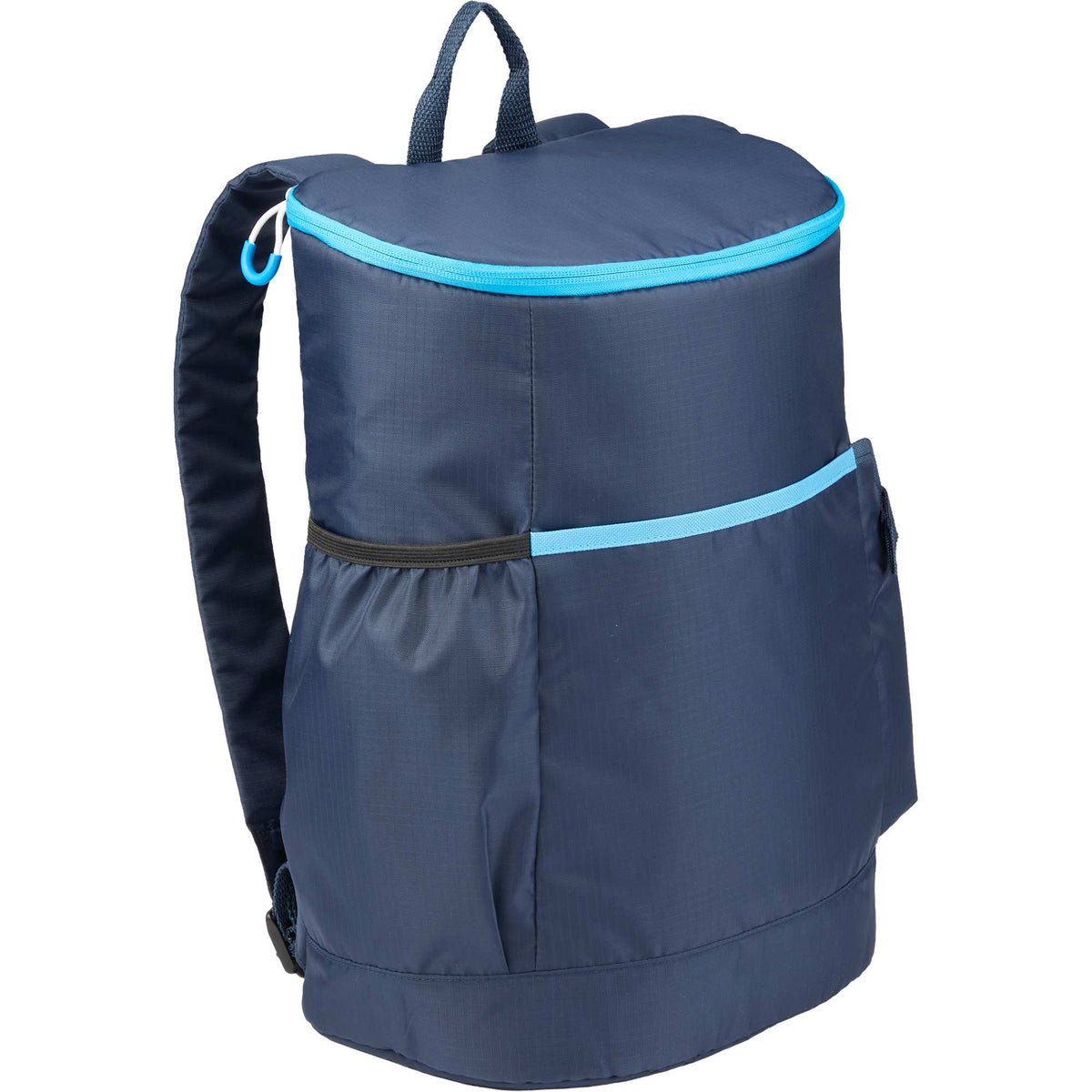 Kade Recycled Backpack Cooler for 24 Cans - Navy - Right Angle