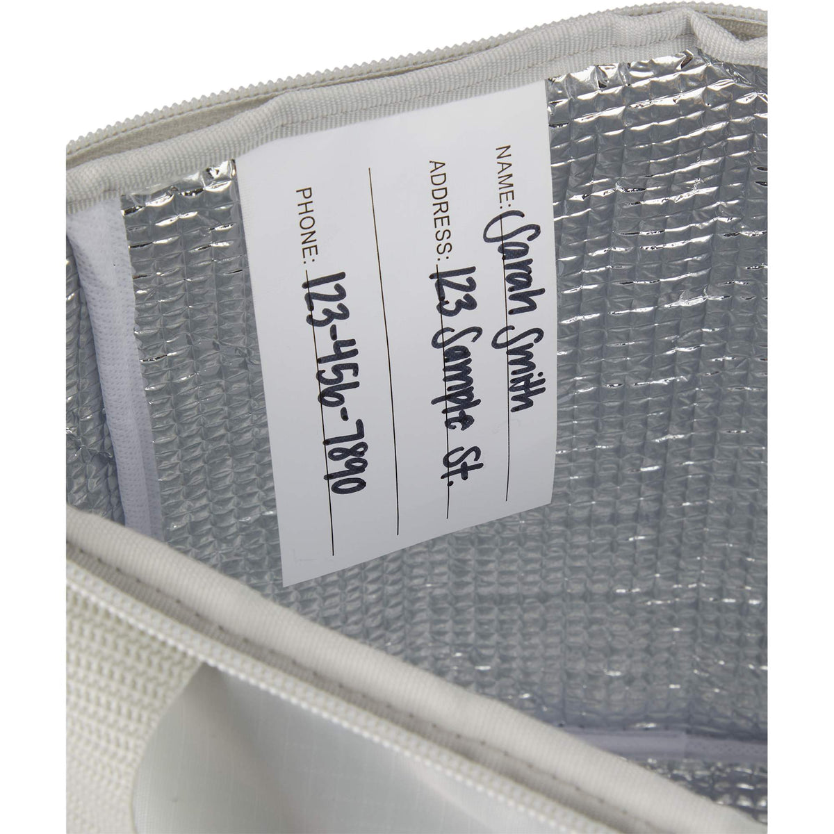 Kade Recycled Tote Cooler for 6 Cans Full Color - Gray - Detail