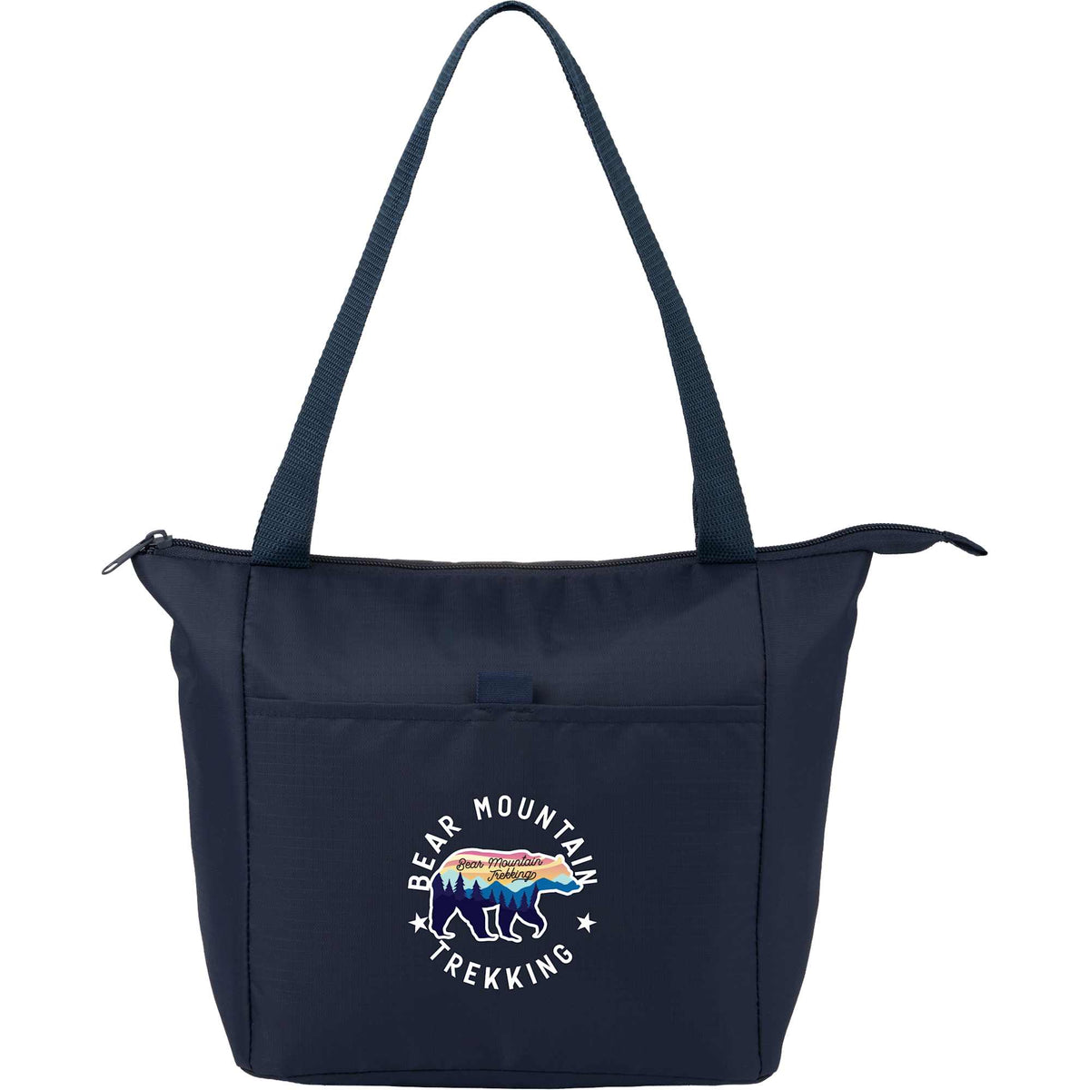 Kade Recycled Tote Cooler for 6 Cans Full Color - Navy - Front