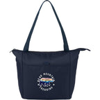 Kade Recycled Tote Cooler for 6 Cans - Navy - Front