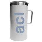 Kaden Stainless Steel Mug, 20 oz - White - Silk Screen