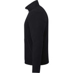 Kahuzi Recycled Sherpa Fleece Full Zip Jacket for Men Embroidery - Black/Black - Left Side