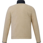 Kahuzi Recycled Sherpa Fleece Full Zip Jacket for Men Transfer - Desert Khaki/Black - Back