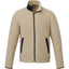 Kahuzi Recycled Sherpa Fleece Full Zip Jacket for Men Transfer - Desert Khaki/Black - Front