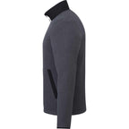 Kahuzi Recycled Sherpa Fleece Full Zip Jacket for Men Transfer - Grey Storm/Black - Left Side