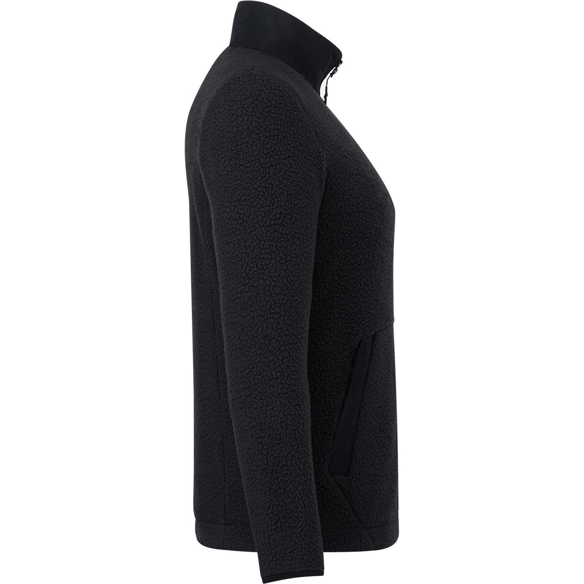 Kahuzi Recycled Sherpa Fleece Full Zip Jacket for Women Transfer - Black/Black - Right Side