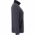 Kahuzi Recycled Sherpa Fleece Full Zip Jacket for Women Transfer - Grey Storm/Black - Right Side