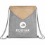 Kai PolyCanvas Drawstring Bag with Slash Pocket Full Color - Gray - Front