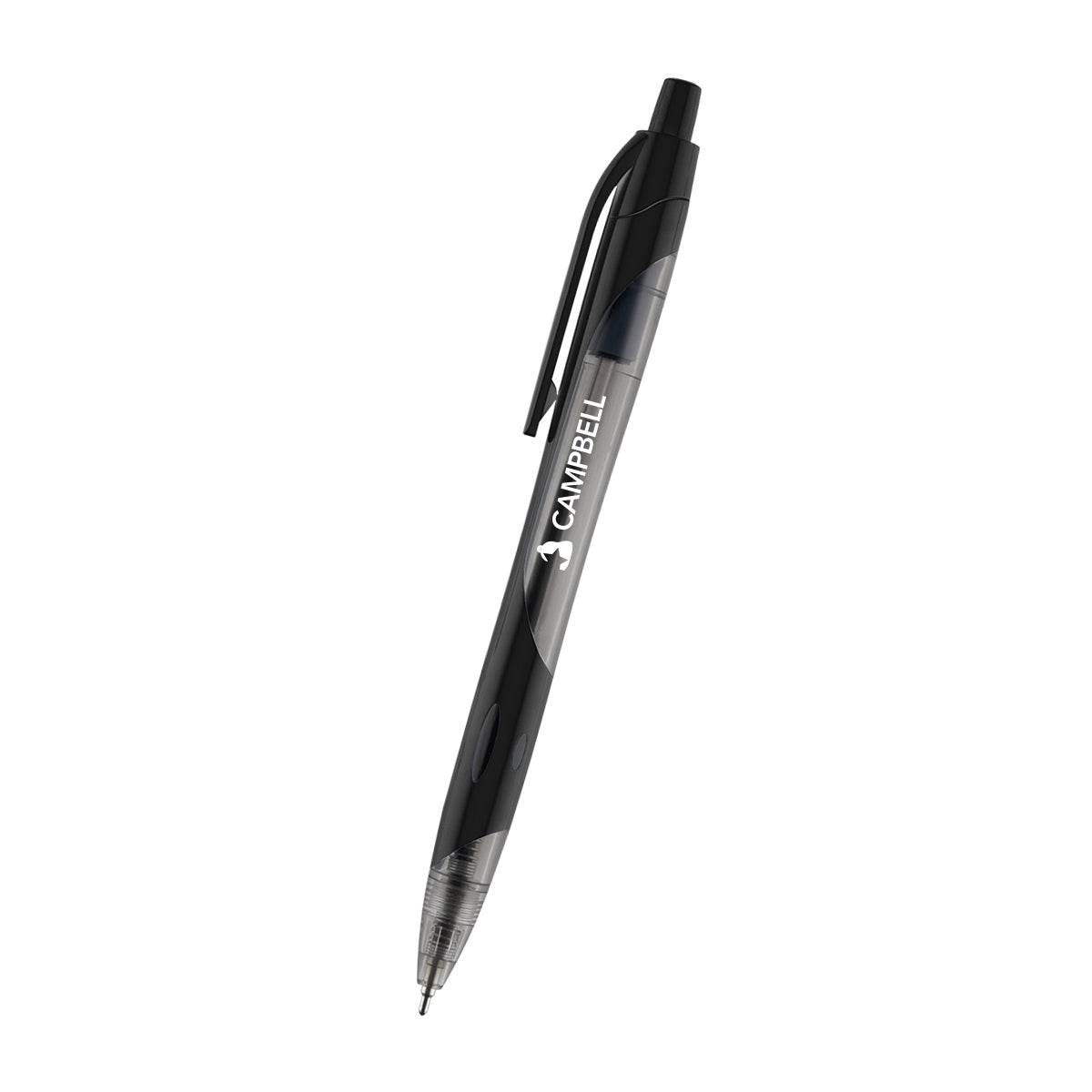 Kai Sleek Write Pen in Recycled ABS, Two-Tone - Black with Black - Silk Screen