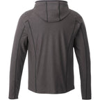 Kaiser Stretch Knit Full Zip Hoodie for Men Transfer - Black Smoke Heather - Back Flat
