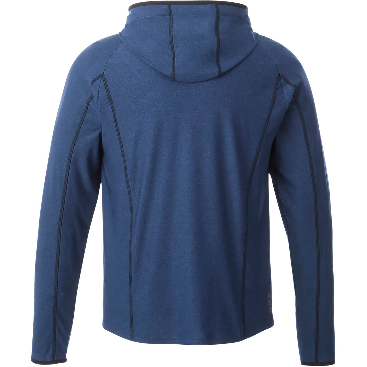 Kaiser Stretch Knit Full Zip Hoodie for Men Transfer - Olympic Blue Heather - Back Flat 2