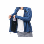 Kaiser Stretch Knit Full Zip Hoodie for Men Transfer - Olympic Blue Heather - Flat