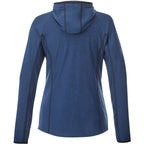Kaiser Stretch Knit Full Zip Hoodie for Women Transfer - Olympic Blue Heather - Back Flat