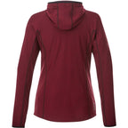 Kaiser Stretch Knit Full Zip Hoodie for Women Transfer - Vintage Red Heather - Back Flat