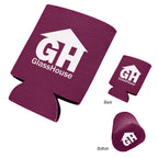 Kan-Tastic Can Cooler with Three Print Areas - Burgundy - Silk Screen