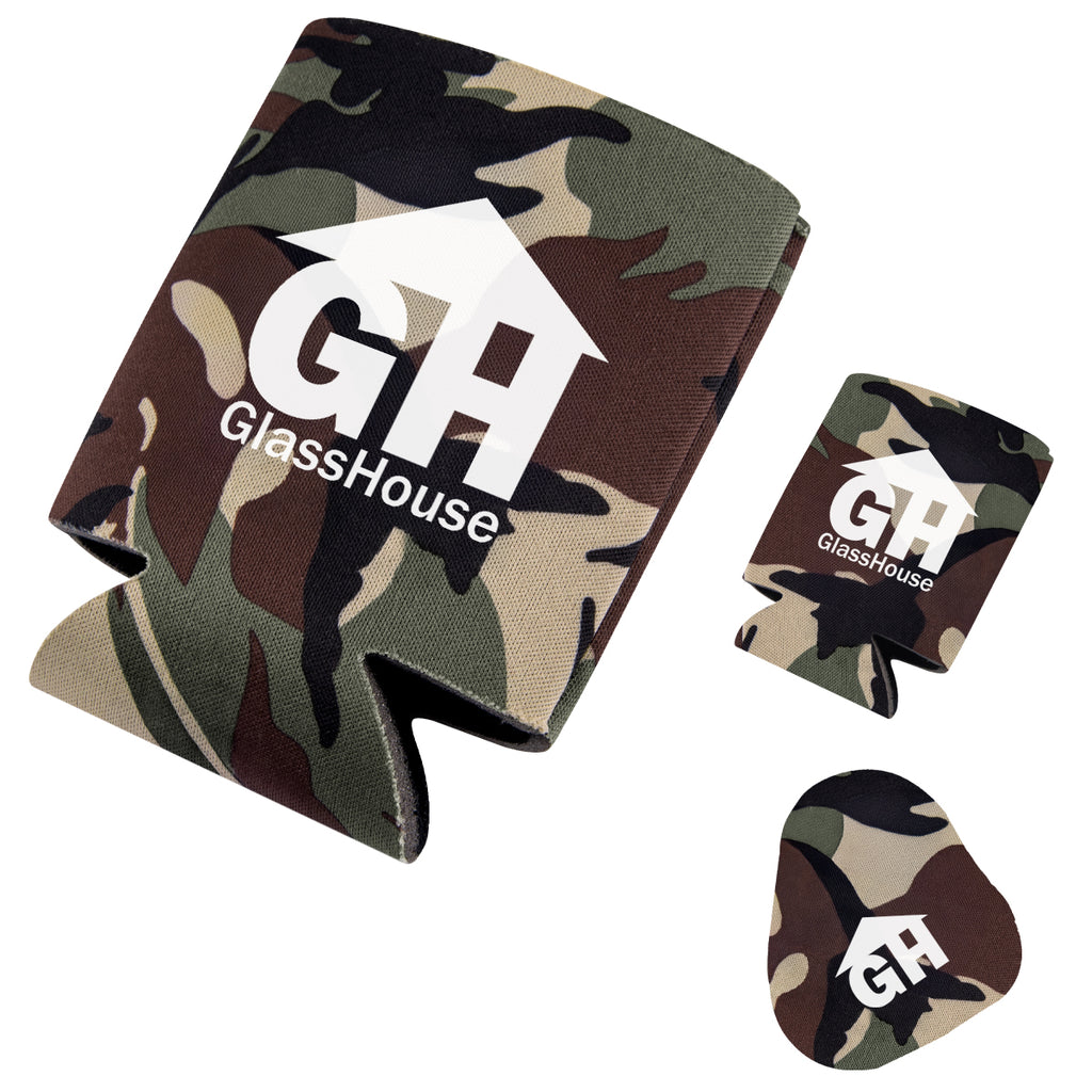 Kan-Tastic Can Cooler with Three Print Areas - Camouflage - Silk Screen