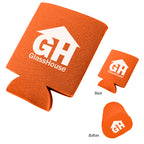 Kan-Tastic Can Cooler with Three Print Areas - Orange - Silk Screen