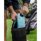 Kanga Hideaway Golf Bag Cooler for 6 Cans Transfer - Black/Gray - Front Lifestyle 2