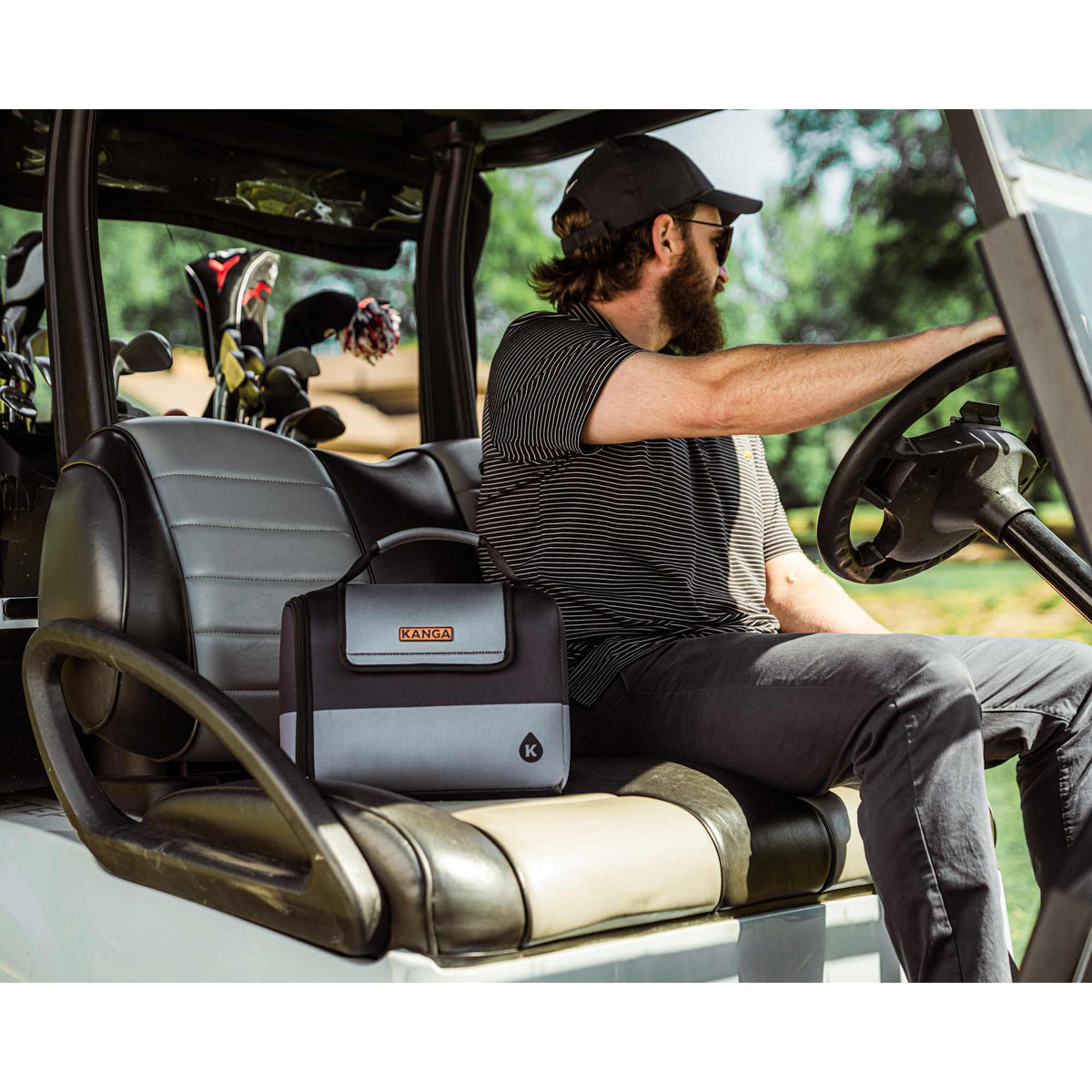 Kanga Kase Mate Iceless Cooler for 12-Packs Transfer - Black/Gray - Front Lifestyle