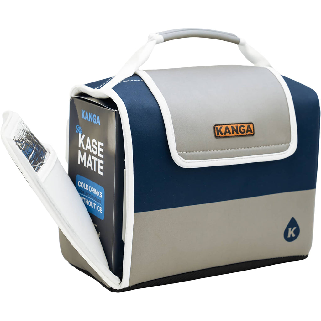 Kanga Kase Mate Iceless Cooler for 12-Packs Transfer - Grey/Navy - Right Angle 2