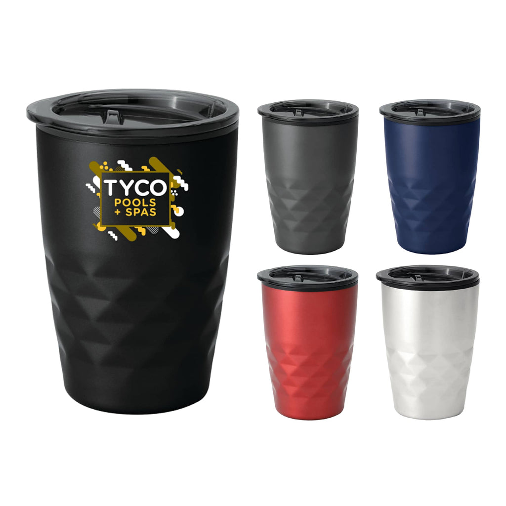 Kappa Insulated Tumbler with Slide Lid, 12 oz Full Color - Black - Front Group