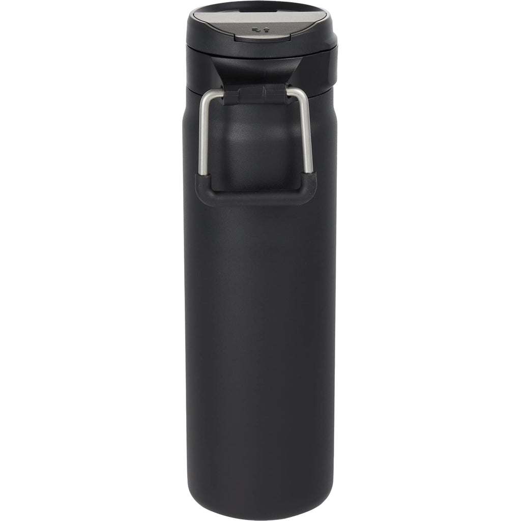 Kara Insulated Bottle with Swivel Lid in Recycled Steel, 24 oz Full Color - Black - Back