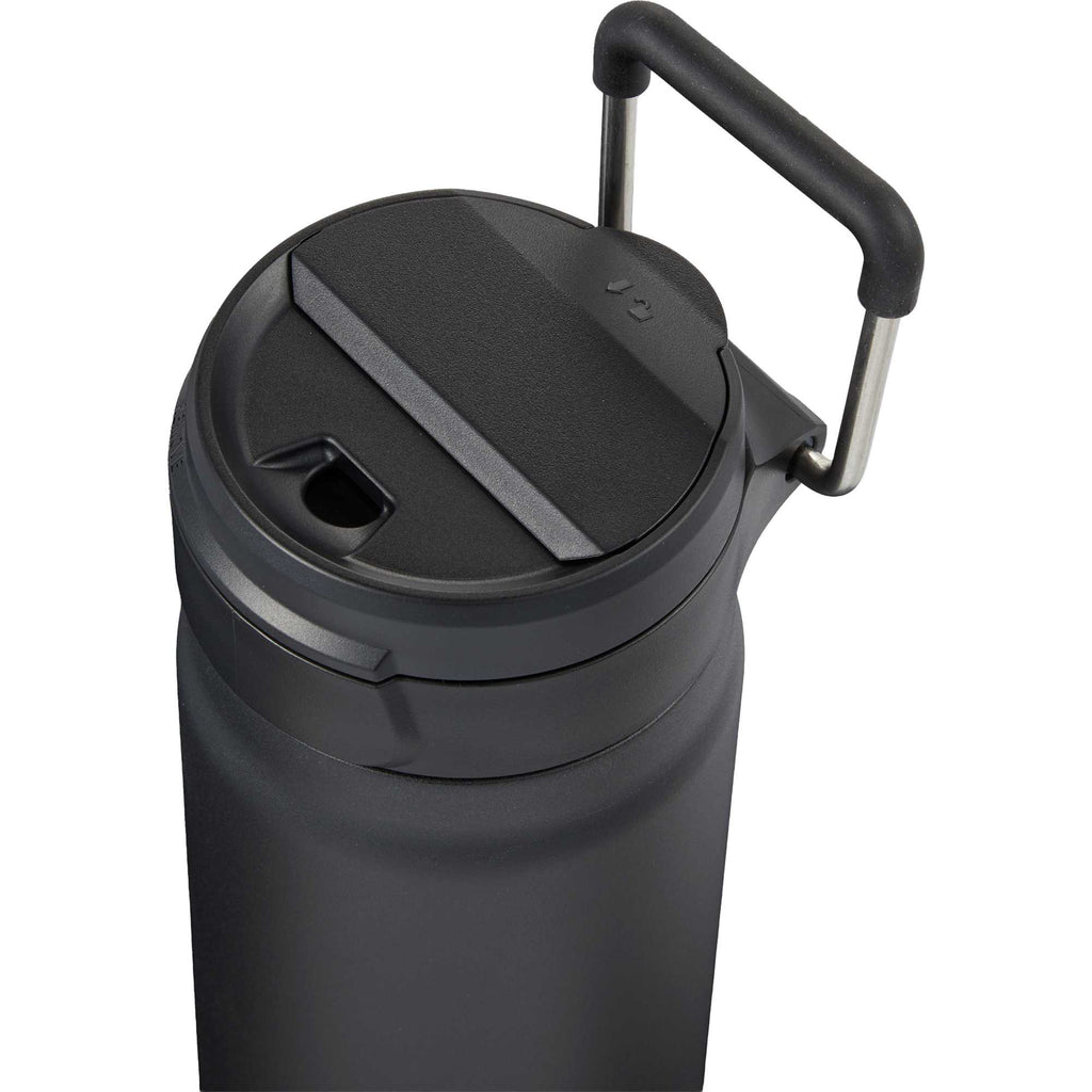 Kara Insulated Bottle with Swivel Lid in Recycled Steel, 24 oz Full Color - Black - Detail 3