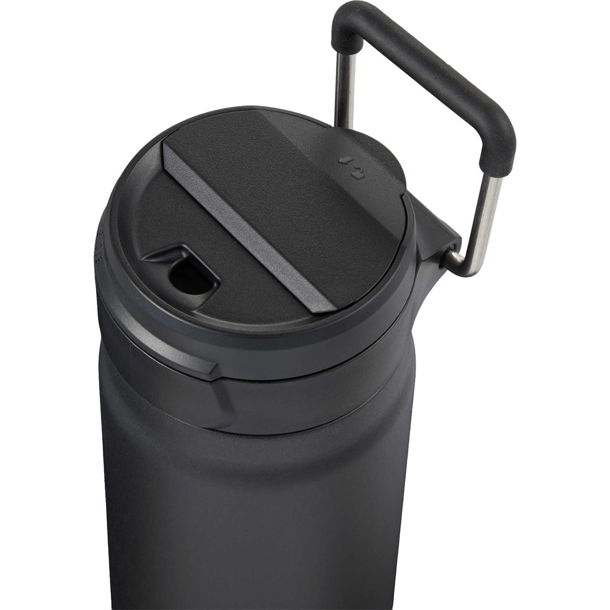 Kara Insulated Bottle with Swivel Lid in Recycled Steel, 24 oz Full Color - Black - Detail 3