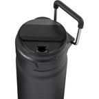 Kara Insulated Bottle with Swivel Lid in Recycled Steel, 24 oz Full Color - Black - Detail 4